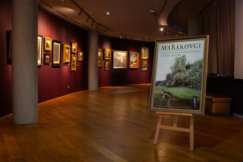 krajinarska malba marakovci v galerii kooperativa