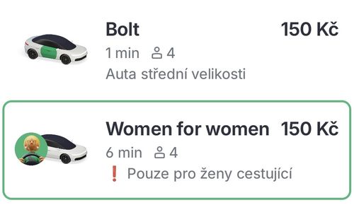 Kategorie Women for Women Screenshot